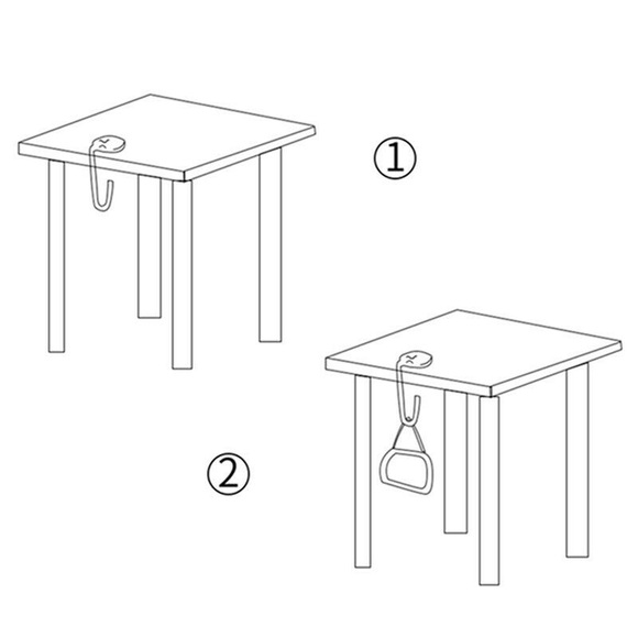 Handbag hook hanger space saver bars restaurants - Picture 3 of 9